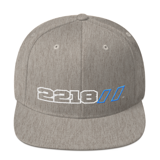 2218 Blue Line Snapback Hat - Image 4